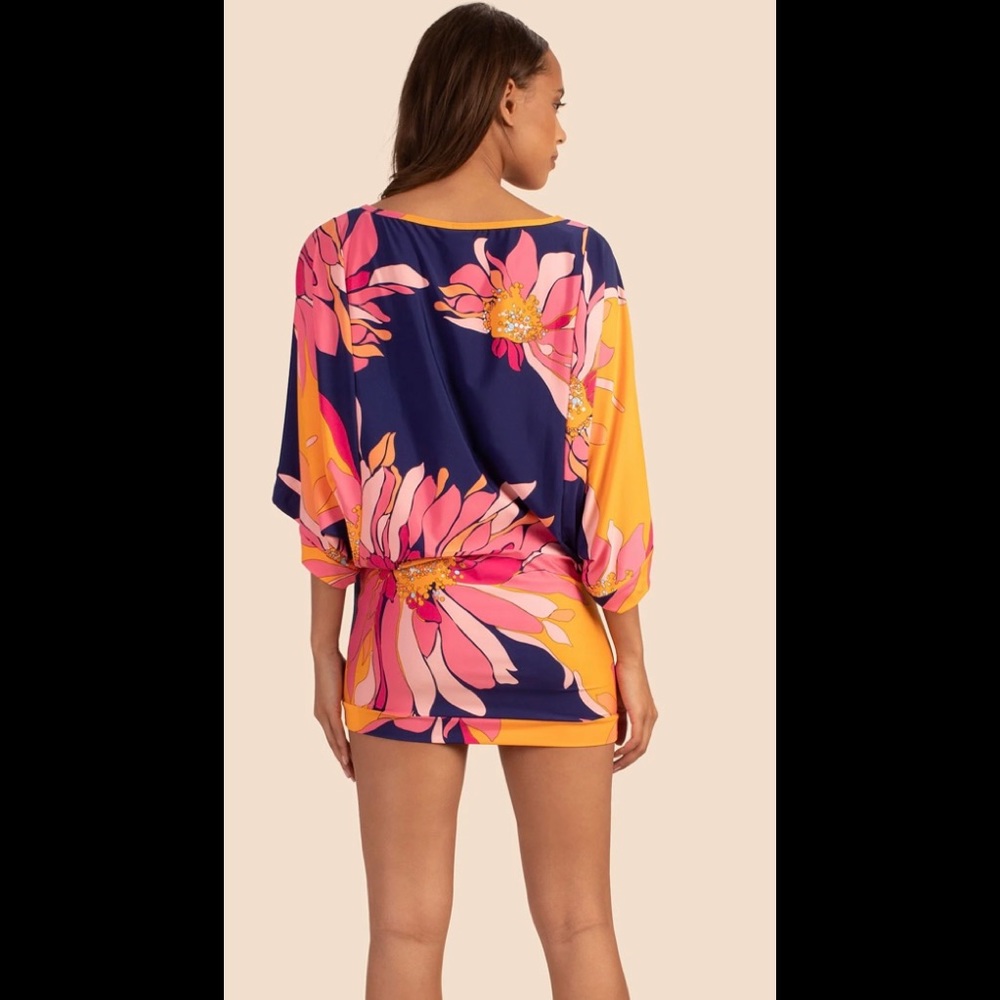 🆕 NWT TRINA TURK BreezE SWIM TUNIC COVER UP Dress - Picture 3 of 6